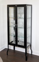 Dulton Enameled Metal Glass Display Cabinet