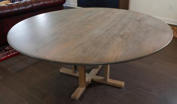 Custom Circular Stained Pine Dining Table