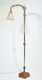 Vintage Iron Art Deco Floor Lamp