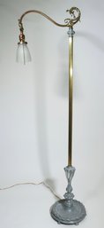 Vintage Brass And Metal Floor Lamp