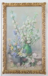 A Large 19th Century Still Life Pastel & Gouache Painting