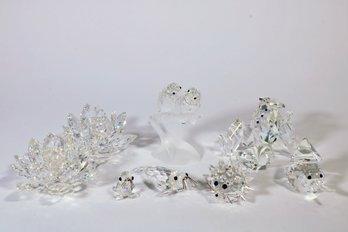 A Collection Of Swarovski Crystal Figures