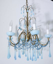 A Murano Tear Drop Glass Chandelier