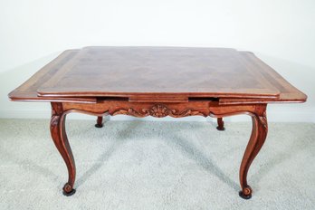 A Marquetry Wood Dining Extension Table