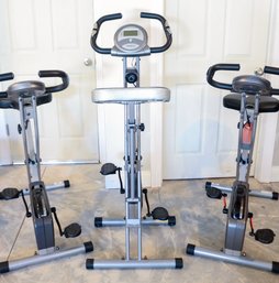 Three Exerpeutic Folding Fitness Bikes