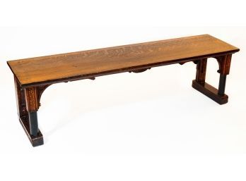 English Oak Victorian Bench