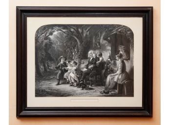 Late 19th Century Framed Print 'Age And Infancy'