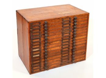 Antique 16-Drawer Flat Storage Specimen Cabinet