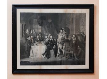 Antique 'Shakespeare And His Friends' Engraving By James Faed