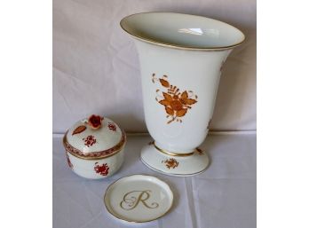 Three Pieces Of Herend Porcelain