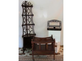 Canterbury, Corner Etagere, Book Holder