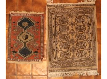 Two Small Handknotted Rugs