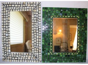 2 Crafty Art Glass Mosaic Mirrors