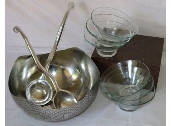 Mod Metal Salad Set