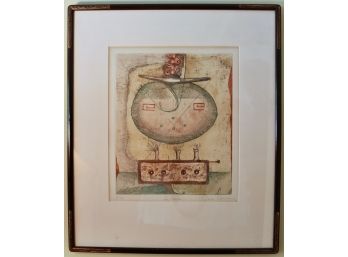 Interesting Carcia Abstract Lithograph 'La Terra'