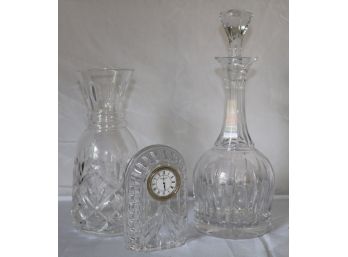 Waterford And Atlantis Crystal Lot Table Articles