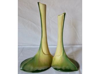 Newman Ceramic Works Organic Motif Double Candlestick