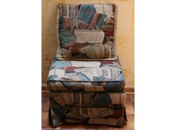 Library Upholstered Ottoman And Pillow