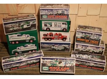 Twelve Hess Trucks