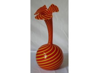 MCM Art Glass Bud Vase - Signed