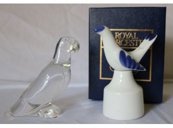 Baccarat And Royal Worcester Birds