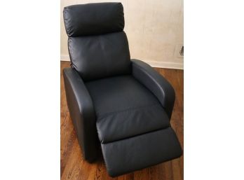 Cool & Comfy Black Vinyl Reclining Chair