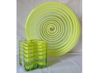 2 Super Cool MCM Lime Glass Table Articles