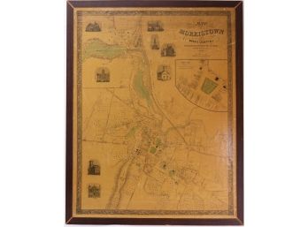 Antique Map Of Morristown New Jersey (1850)