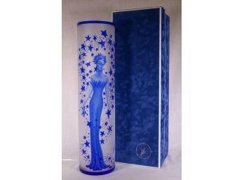 2004 Erte 'Starstruck' Carved Cameo Glass Vase With Original Box