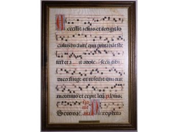 Antique Two-sided Illuminated Manuscript