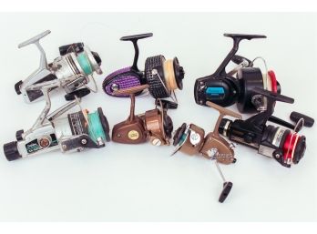 Collection Of 7 Vintage Fishing Reels- Diawa, Ryobi, Etc