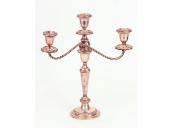 Sterling Silver Three-Light Candelabra By Gorham