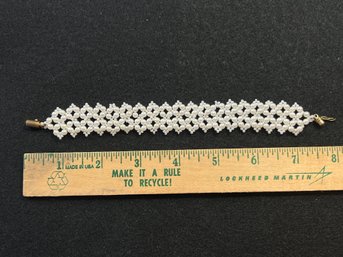 Handmade Beaded 'pearl' Bracelet