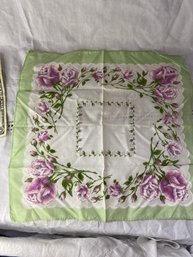 11 Inch Purple Rose Handkerchief