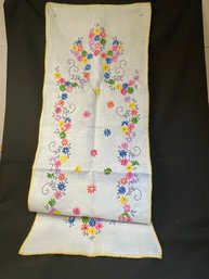 50' X 17' Bright Handmade Dresser Scarf, Table Runner, Etc.