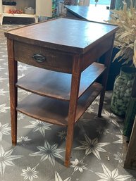 Beautiful Antique Side Table With Shelves And Drawers