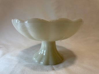 Milk Glass Pedestal Bowl