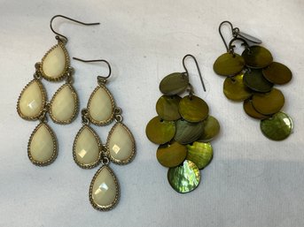 Two Pairs Of Dangly Earrings. Not Vintage