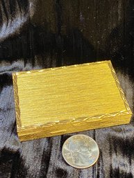 1930s Luzier Brushed Goldtone Rectangular Compact