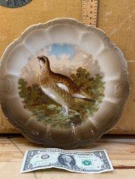 Bavarian Porcelaine Vintage Game Bird Plate 9'