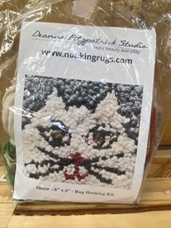 Cat Rug Hooking Kit - All Supplies Included Even The Tool!