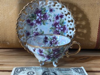 Royal Sealy Violet Cup And Saucer