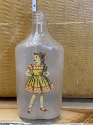 7.5' Bottle With Vintage Girl Decal