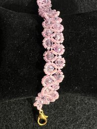 Handmade Seed Bead Pink Bracelet