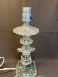 Vintage Glass Lamp. Works Perfectly