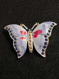 Vintage Blue Butterfly Pin