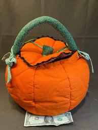 Handmade Fabric Pumpkin Basket - Would Be Great For Kiddo To Collect Candy.