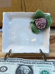 Sweet Little Tray With Ceramic Floral