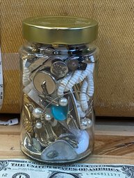 Jar Full Of Old Jewelry (for Art Or Whatever)