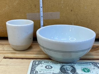 UPW Cup (egg Cup?) And Buffalo China Bowl - Vintage